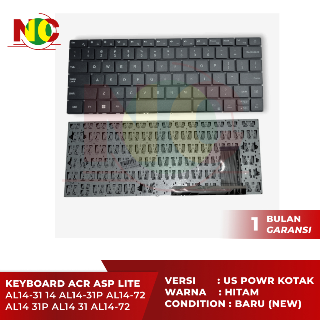 KEYBOARD LAPTOP ACER ASPIRE LITE AL14-31 14 AL14-31P AL14-72 AL14 31P AL14 31 AL14-72 MODEL TOMBOL K