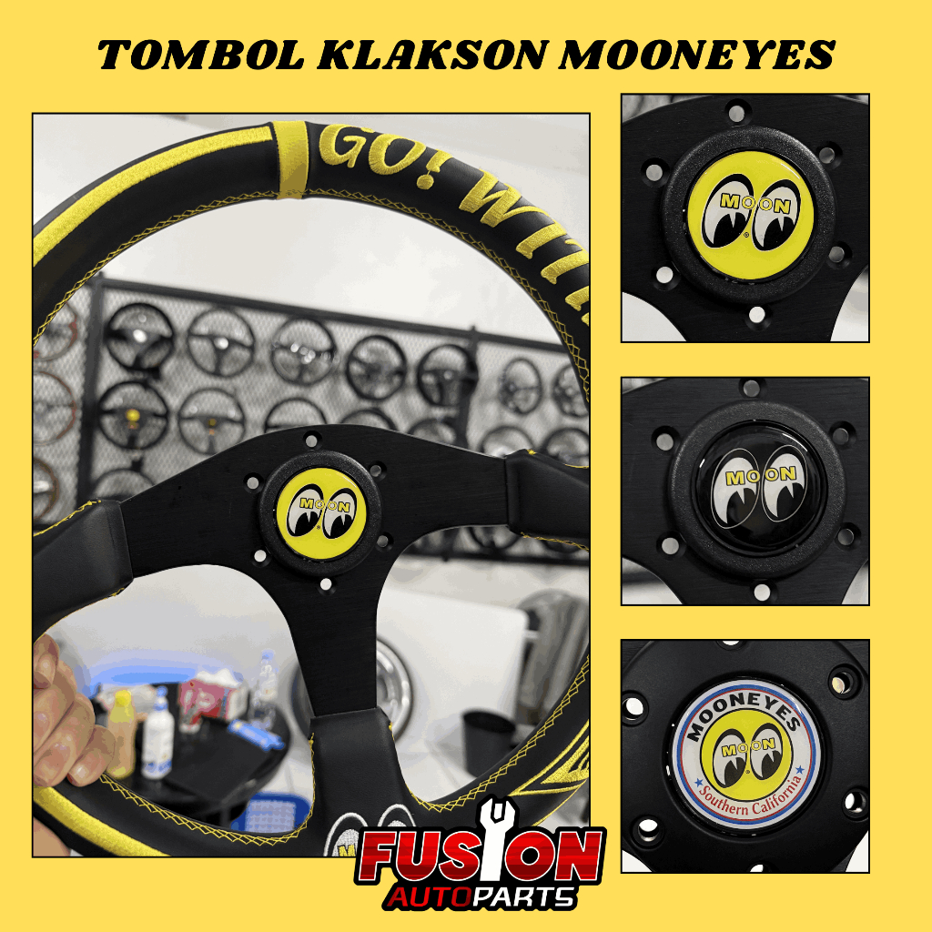 Tombol Klakson Stir Mooneyes Mobil Universal Kalcer Horn Button Mooneyes