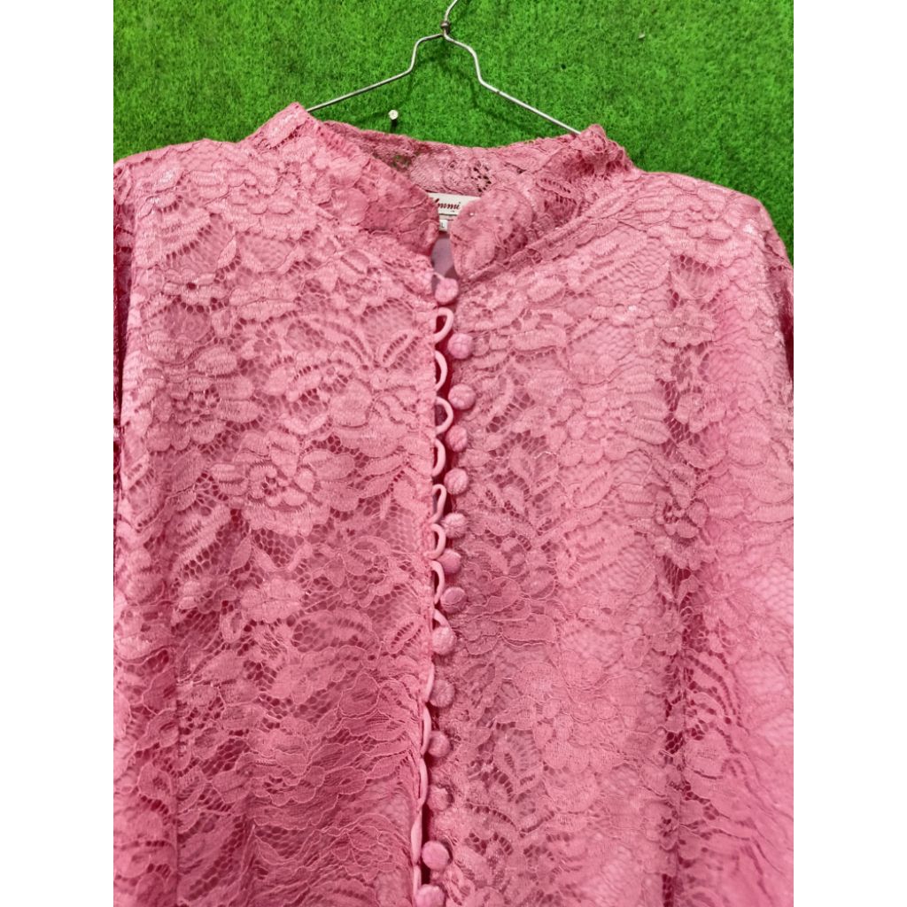 kebaya tunik soft pink Ld 120