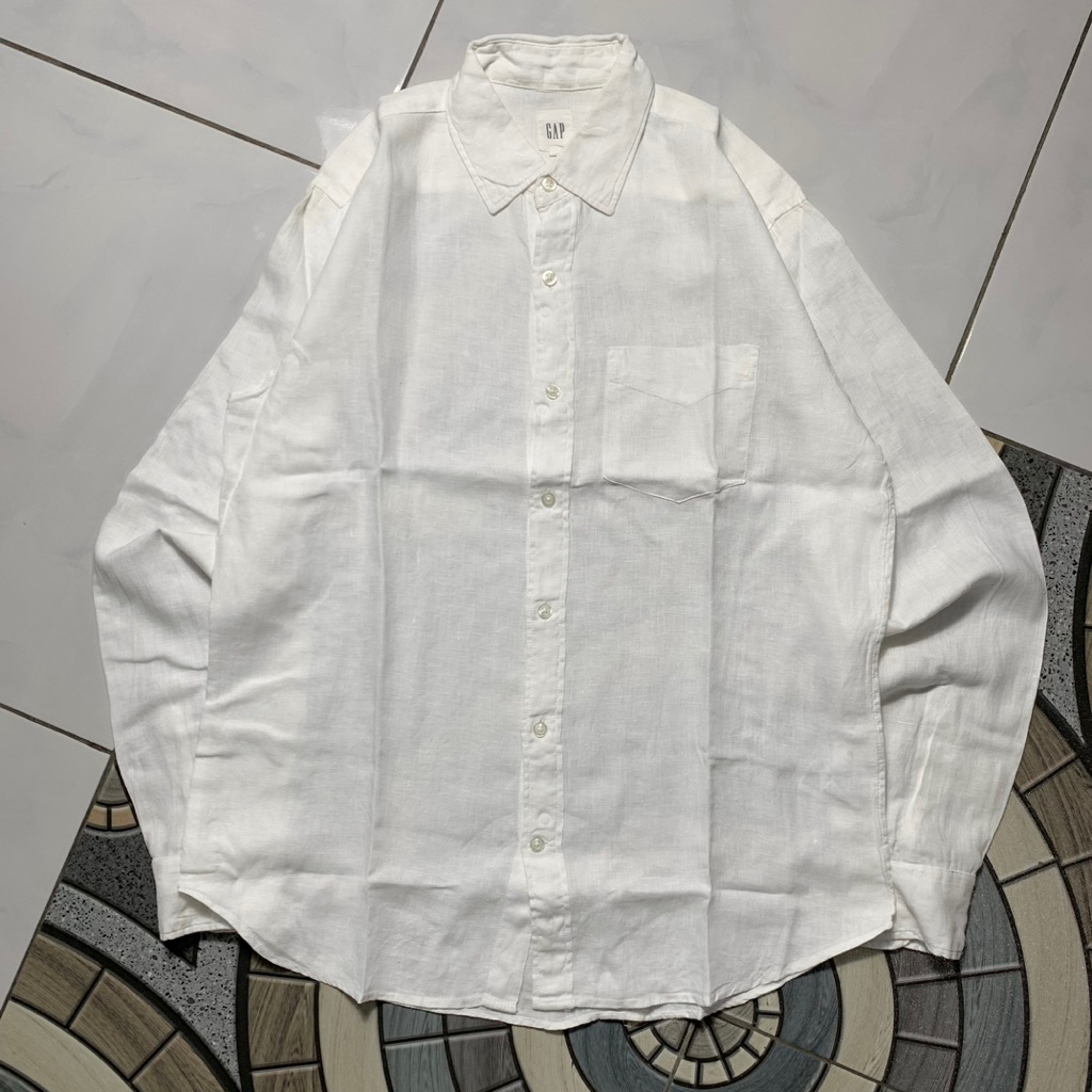 Kemeja Putih GAP linen size M