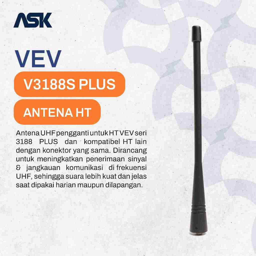 Antenna Handy Talky V3188S PLUS VEV / Antena HT V 3188S PLUS VEV