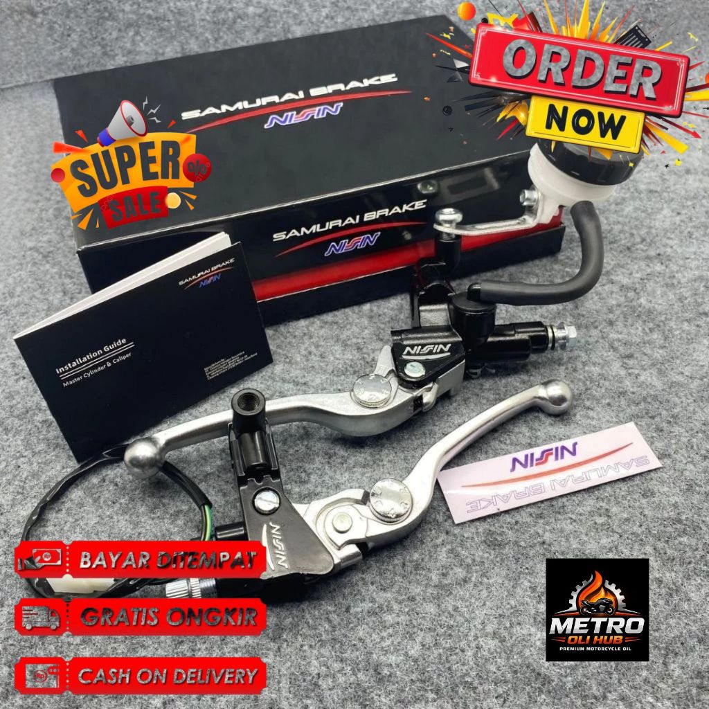 Master Rem Nissin Samurai Axial Set Kiri Kanan Handle Master Rem Samurai Universal Ninja Vixion Byso