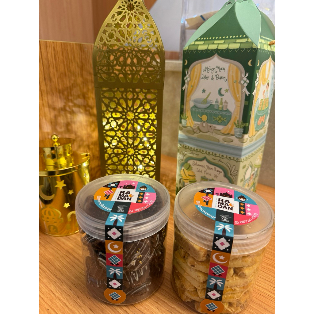 Hampers Kue Kering Idul Fitri Paket isi 2 Cookies Jar Premium Lebaran Makassar