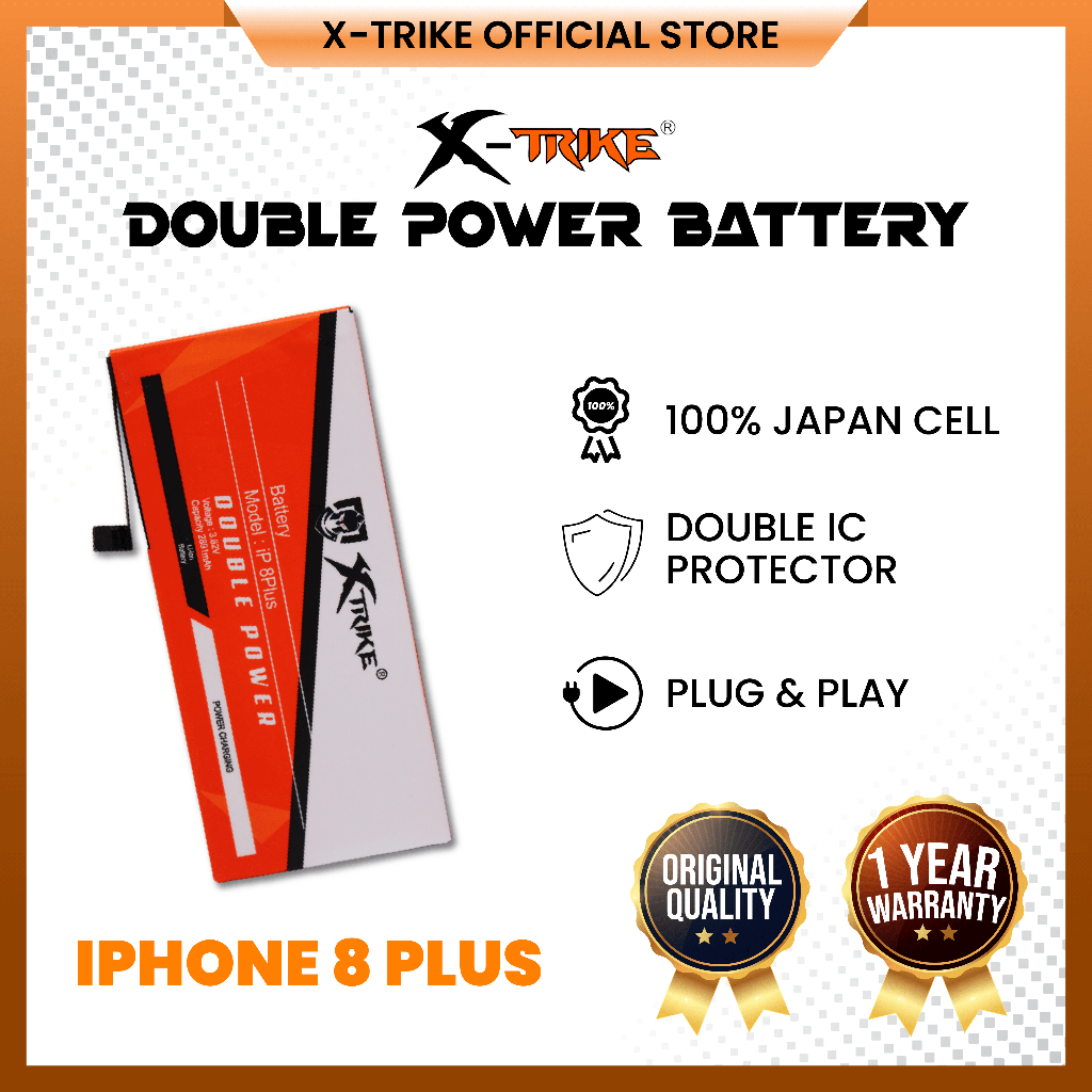 XTRIKE Baterai Iphone 8 Plus Double Power