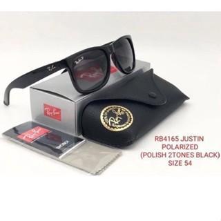 Kacamata Rayban Justin RB4165 Polarized Hitam Doff Original