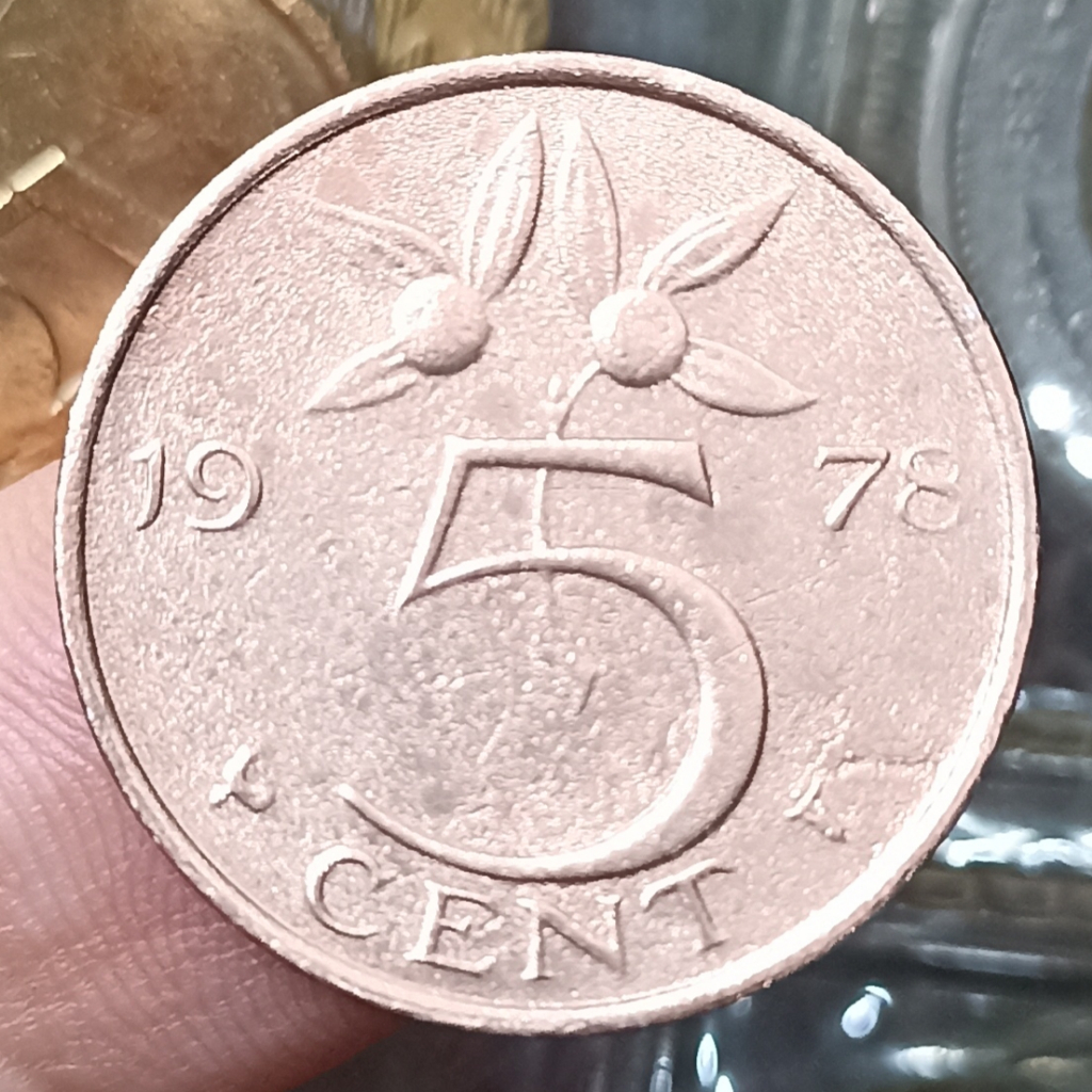 Koin Kuno Belanda / Netherlands 5 Cents - Juliana 1978