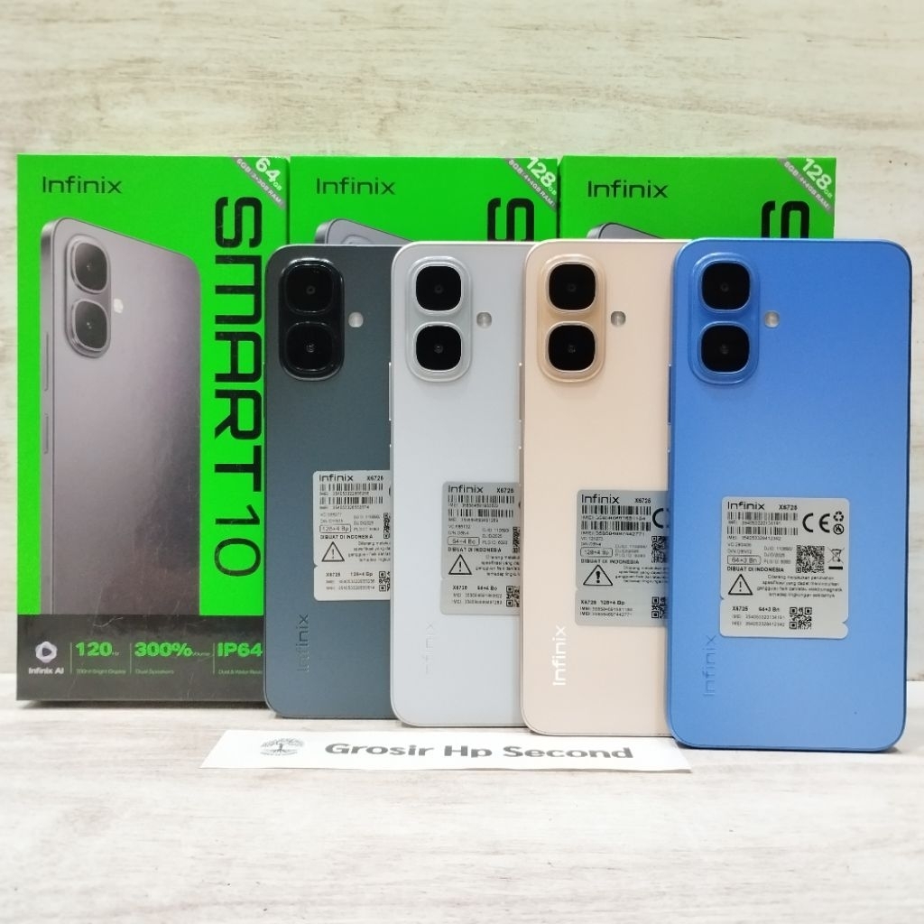 INFINIX SMART 10 4/128GB 4/64GB 3/64GB HP SECOND FULLSET