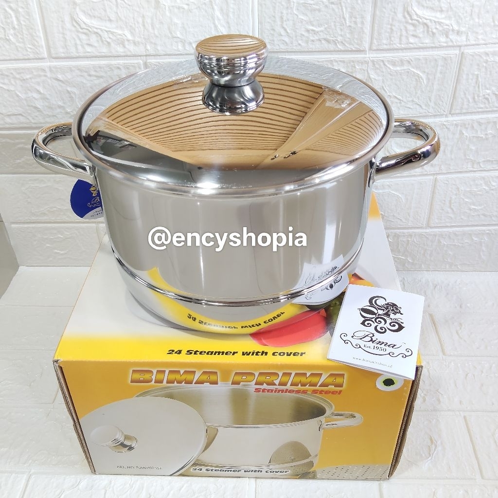 PANCI STEAMER /KUKUS LANGSENG BIMA 24 CM STAINLESS