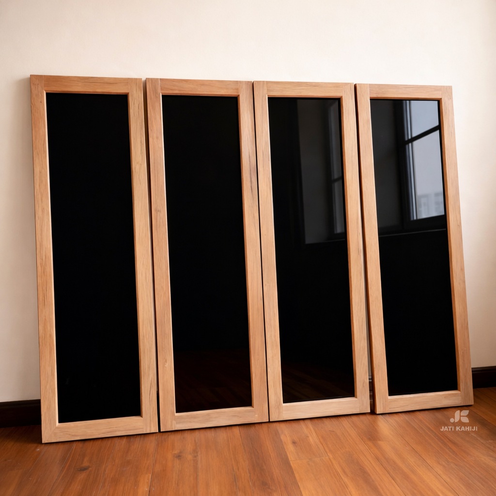 Jendela Jati Asli + Kusen | Kuat & Tahan Lama | Jati Kahiji