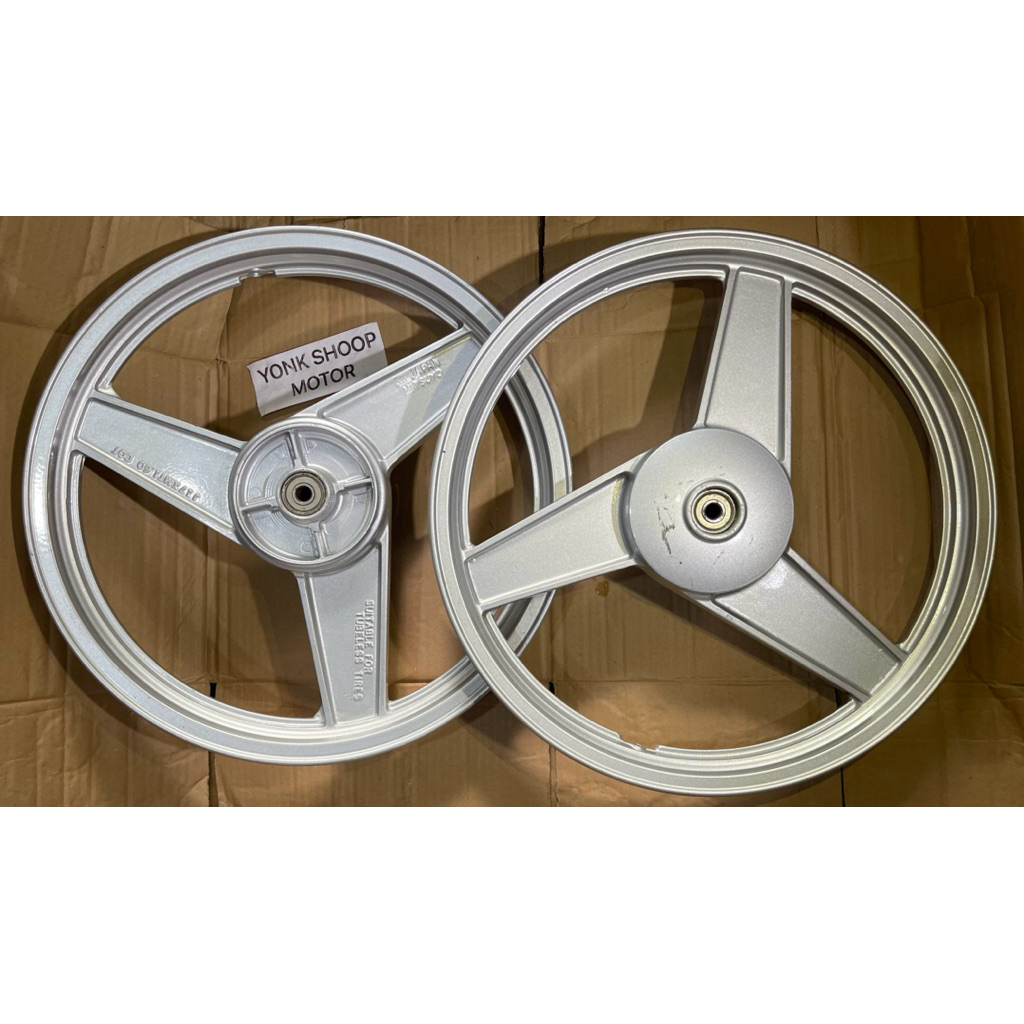 VELG MITSUYO JAPAN SET DEPAN BELAKANG ORIGINAL COCOK UNTUK HONDA ASTREA GRAND, SUPRA X LAMA, SUPRA F
