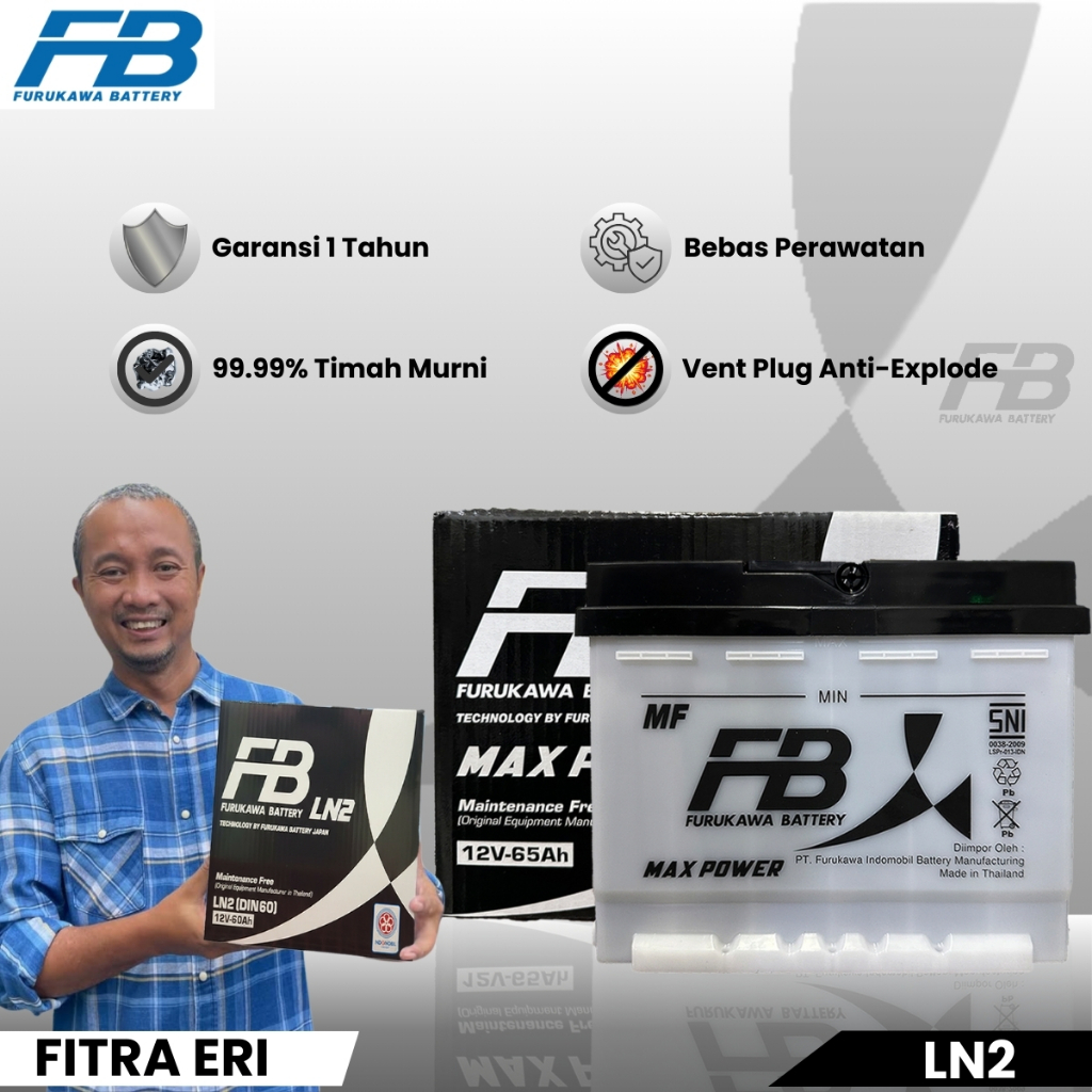Furukawa Battery / FB Aki Mobil MINI Clubman DIN 65 / LN2 12V / 65Ah - Aki Kering