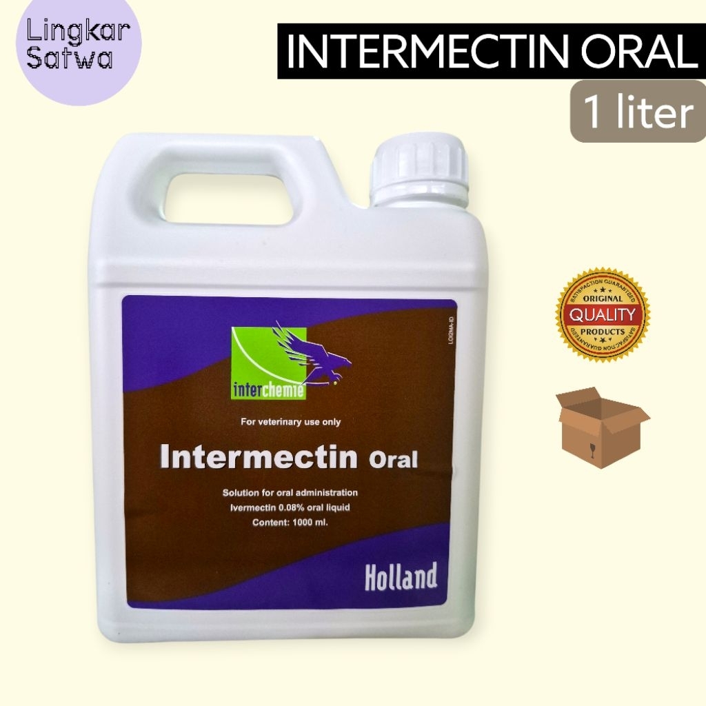 Intermectin Oral 1 liter / Obat cacing dan kutu ternak/ Obat cacing dan kutu sapi kambing domba