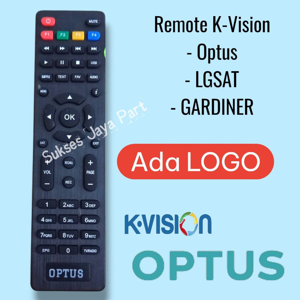 Remote Receiver K-Vision Optus Original Logo K-Vision LGsat Kvision Gardiner Remote K-Vision GOL  Pr