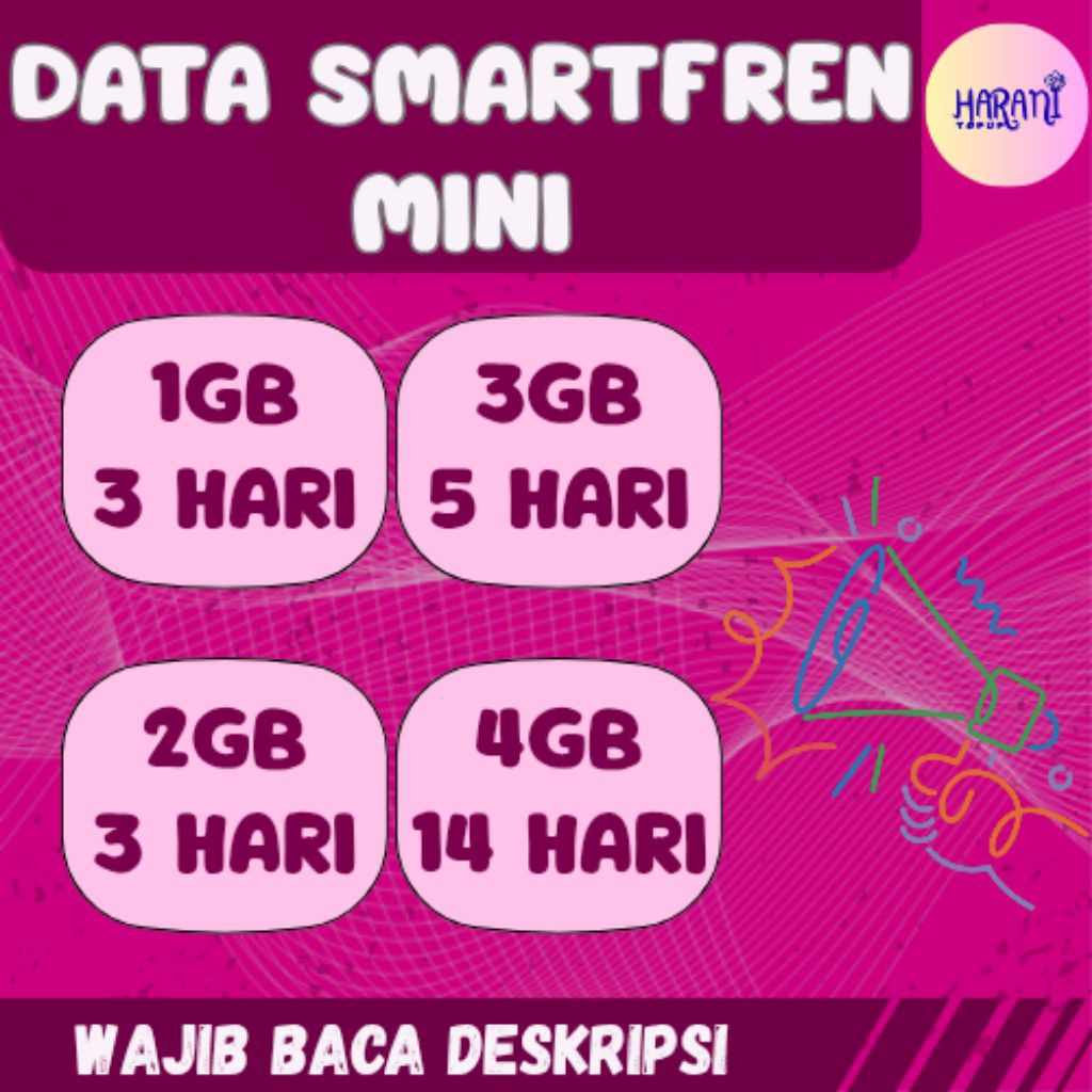 Paket Data SMARTFREN Mini | Paket Data SMARTFREN Harian | Paket Data Smartfren Mingguan | Kuota LANG