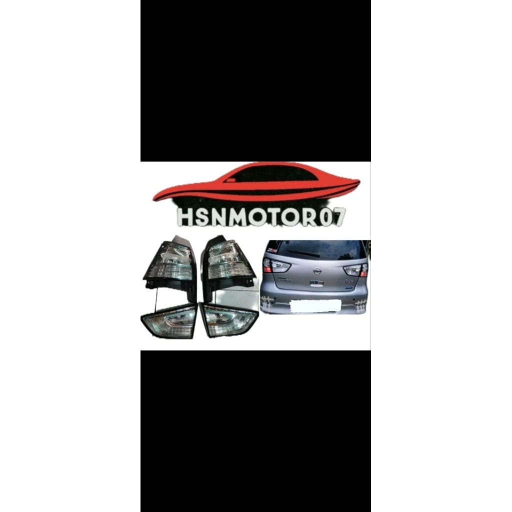 stoplamp lampu belakang grand livina 2014 2015 costum mika clear