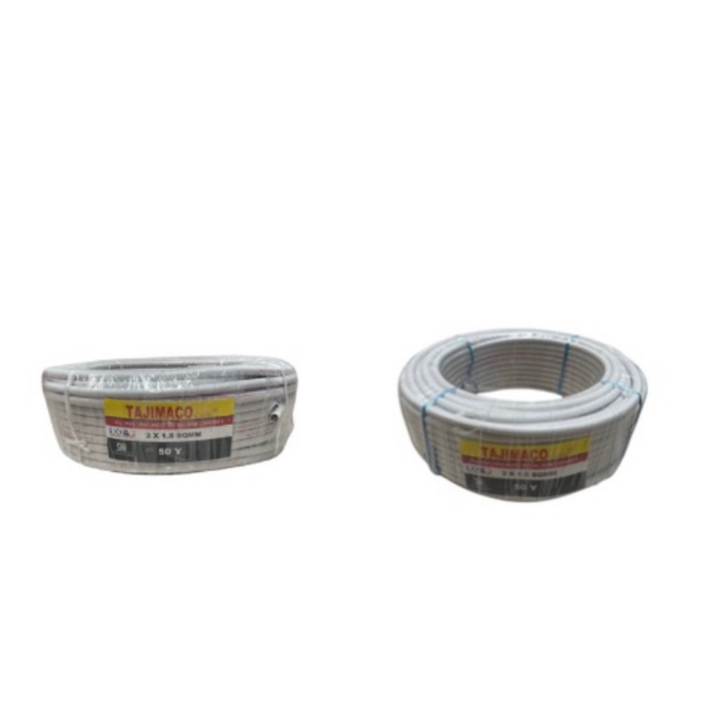 KABEL NYM TAJIMACO 2x1.5 DAN 3x1.5 UKURAN 50YARD PUTIH TEMBAGA ASLI
