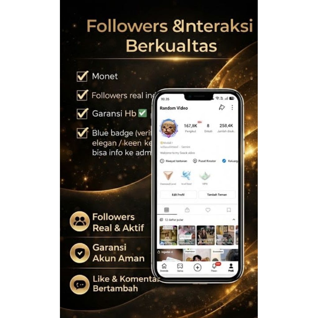 akun snack video promosi/ads