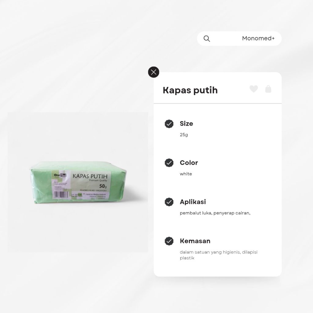 kapas putih/kapas pembalut medis/kapas roll higienis