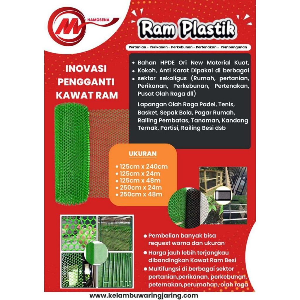 RAM PLASTIK HDPE – Pengganti Kawat Ram Besi Anti Karat & Tahan Lama Paling Murah