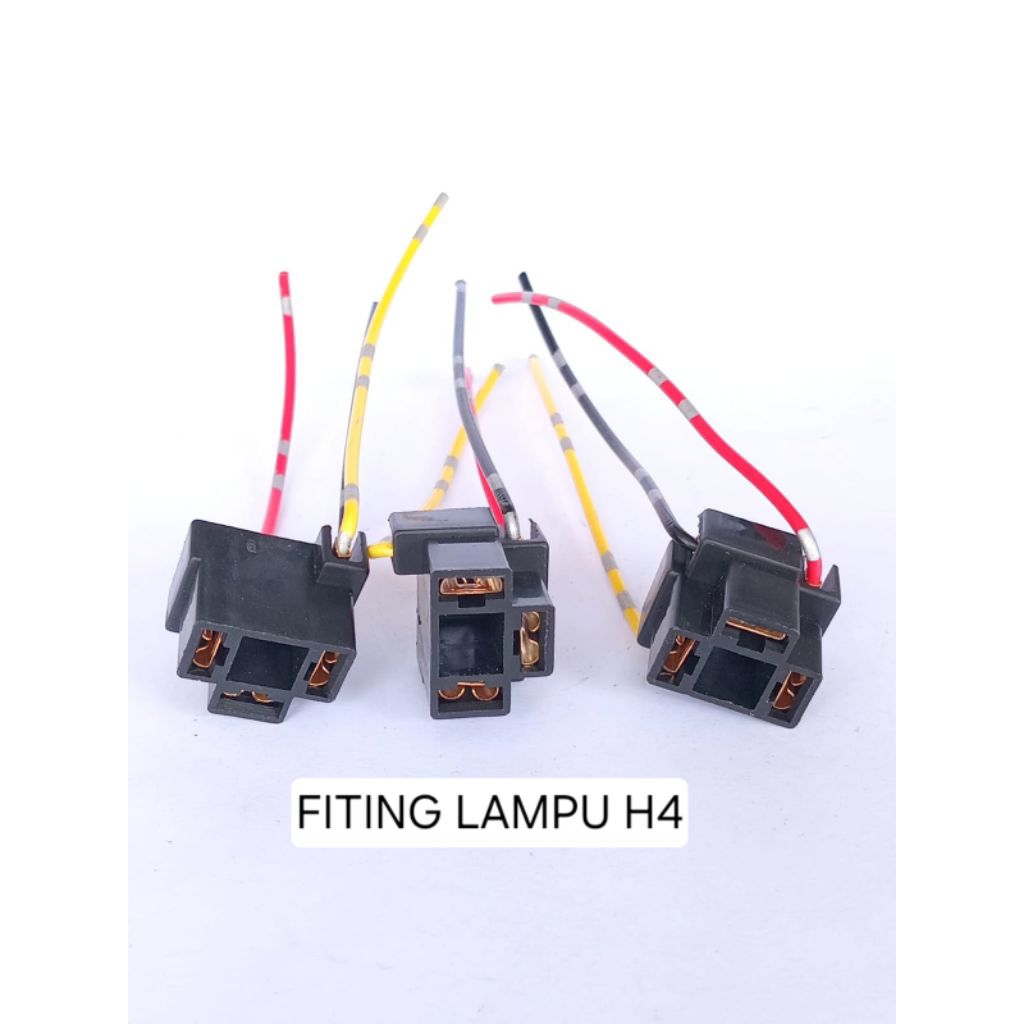 FITTING LAMPU SOKET H4 MOBIL & MOTOR VIXION SCOPY KABEL BINTIK