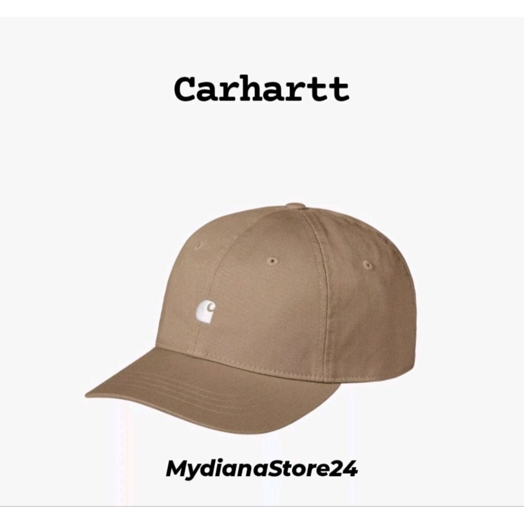 CARHARTT WIP - CARHARTT MADISON LOGO CAP - LEATHER/WHITE