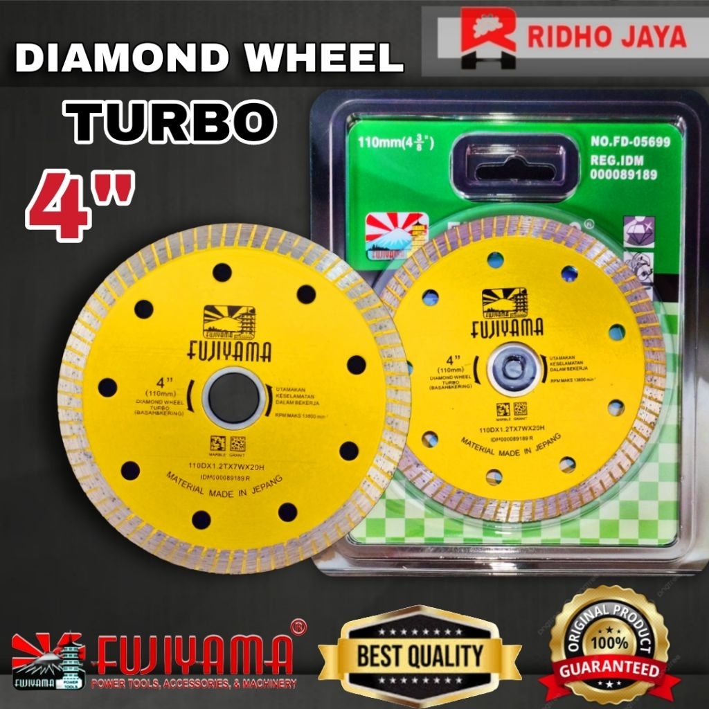 Diamond Wheel Fujiyama TURBO 4" / Mata Potong Granit / Fujiyama TURBO