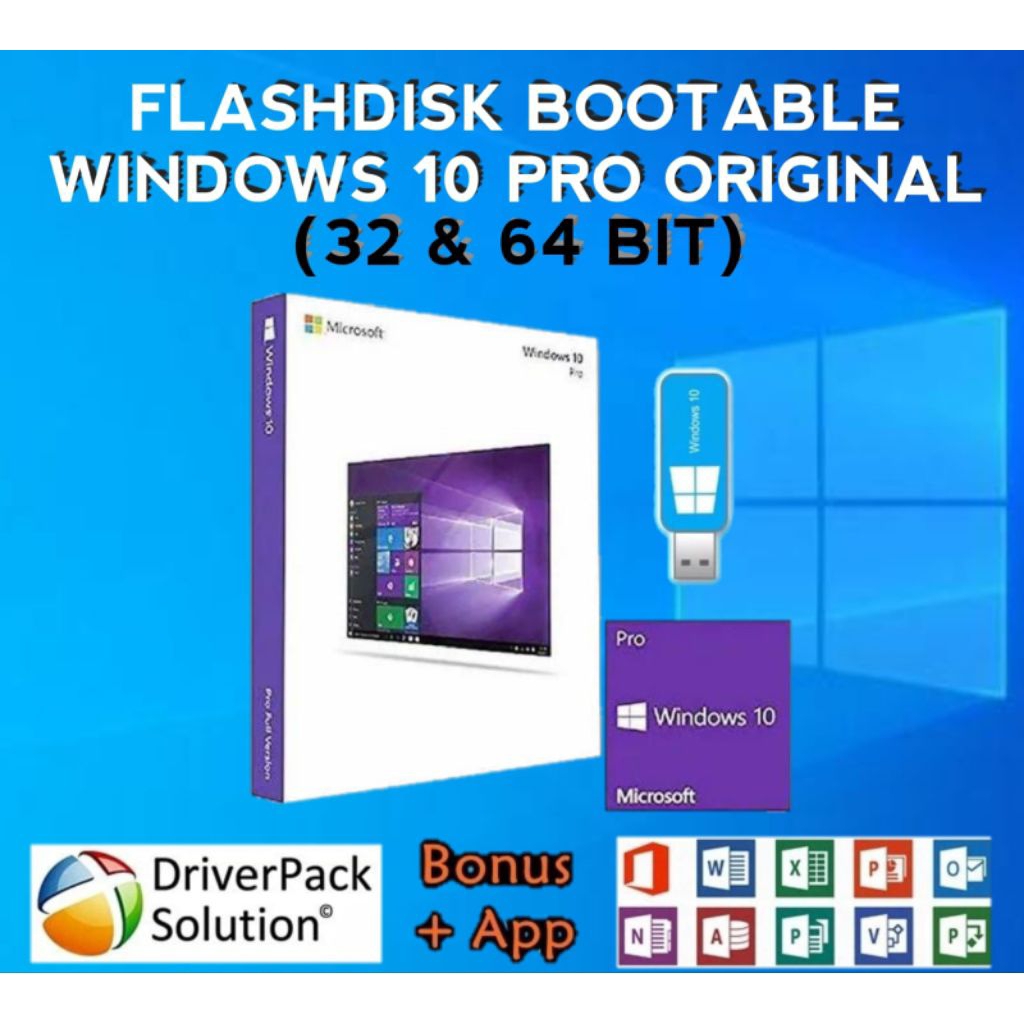 FLASHDISK BOOTABLE WINDOWS 10 PRO PLUS DRIVERPACK