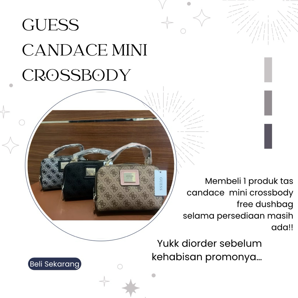 Tas wanita Guess candace mini crossbody