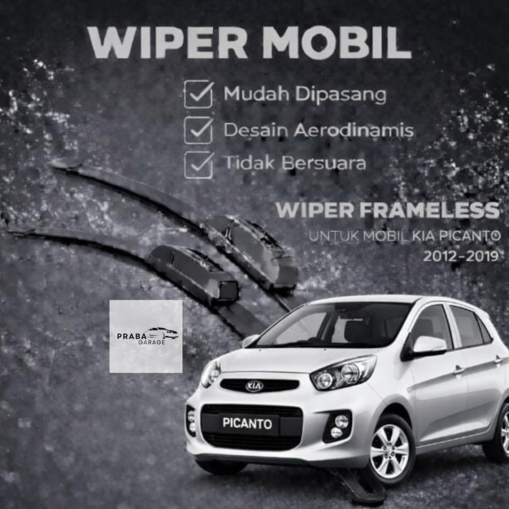 Wiper Frameless Picanto 2013 Wiper Picanto 2010 Wiper Picanto 2011 Wiper Depan Picanto 1 Set Depan K