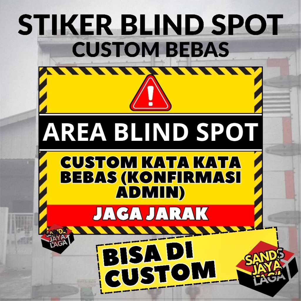 STIKER BLIND SPOT SEGERA MENJAUH STIKER BLIND SPOT TRUK STIKER BLIND SPOT LUCU STIKER BLIND SPOT