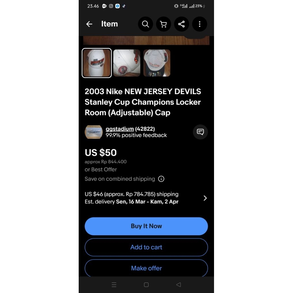 Topi NHL vintage x nike