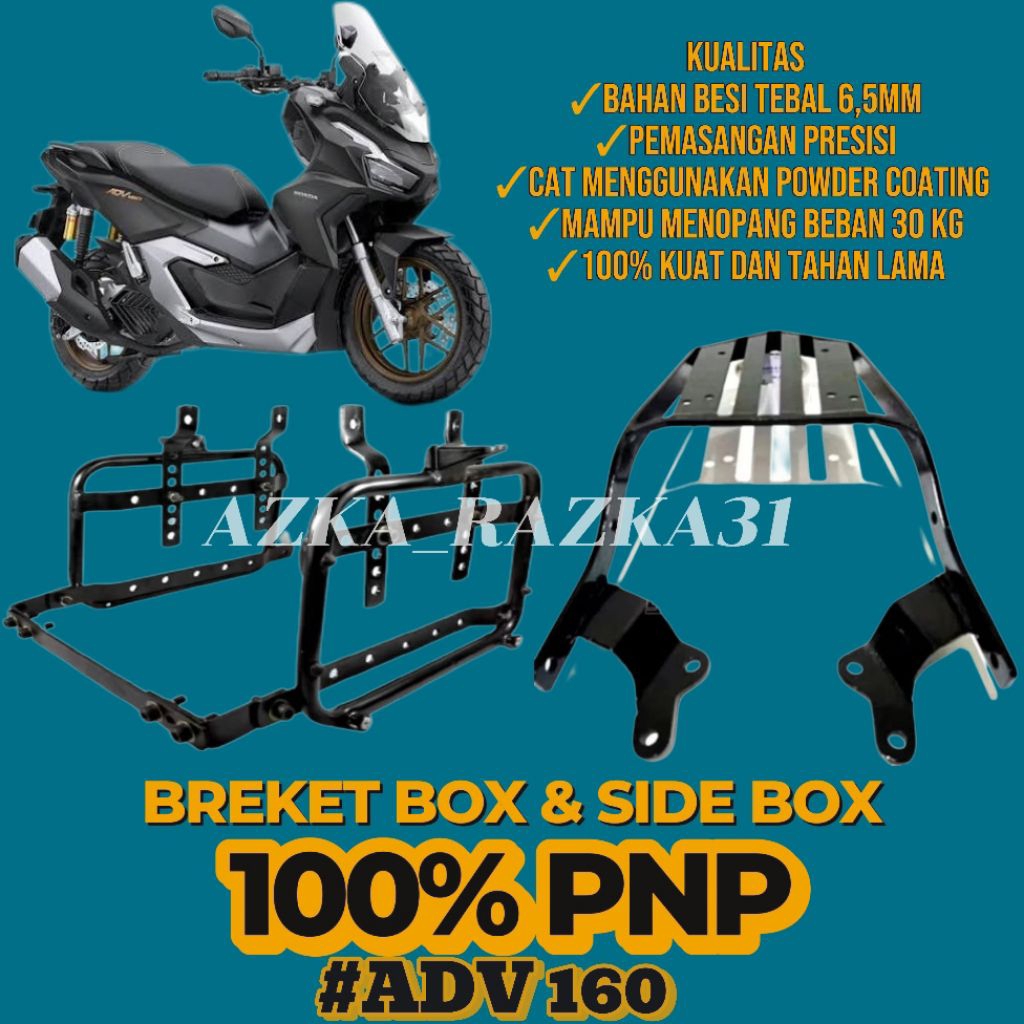 Paket komplit  Breket Top Box dan Breket BOX samping SB 2000 ADV 160 Fullset Fittingan Stabilizer