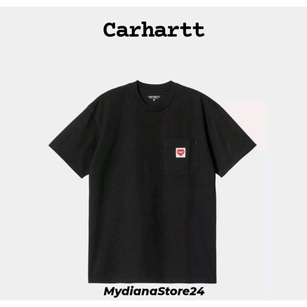 CARHARTT - CARHARTT WIP S/S POCKET HEART T-SHIRT - BLACK / RED