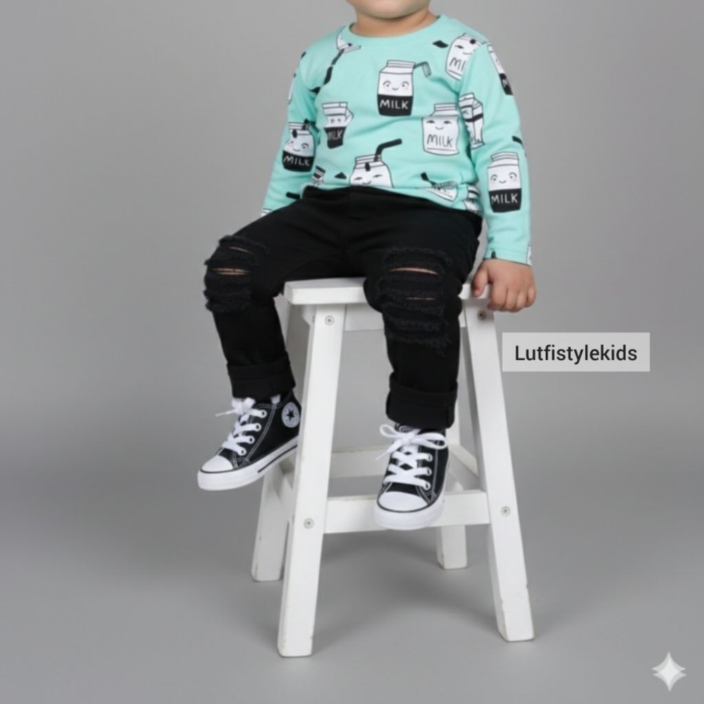 Celana Jeans Anak Laki laki Terbaru Bahan Strech Tebal & Lembut Untuk Ootd Premium Celana Jeans Anak