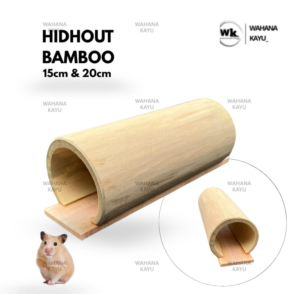 TEROWONGAN HAMSTER UNIK BAMBU | TUNEL HAMSTER AKSESORIS KANDANG
