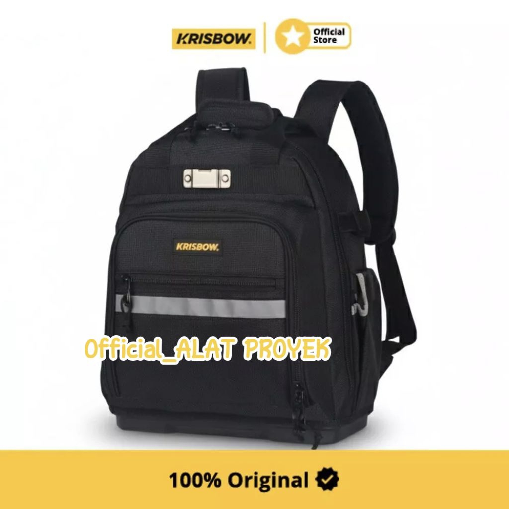 Krisbow 22 ltr Tas Ransel Perkakas LRBP22 - Hitam Tool Bag Tool Pouch
