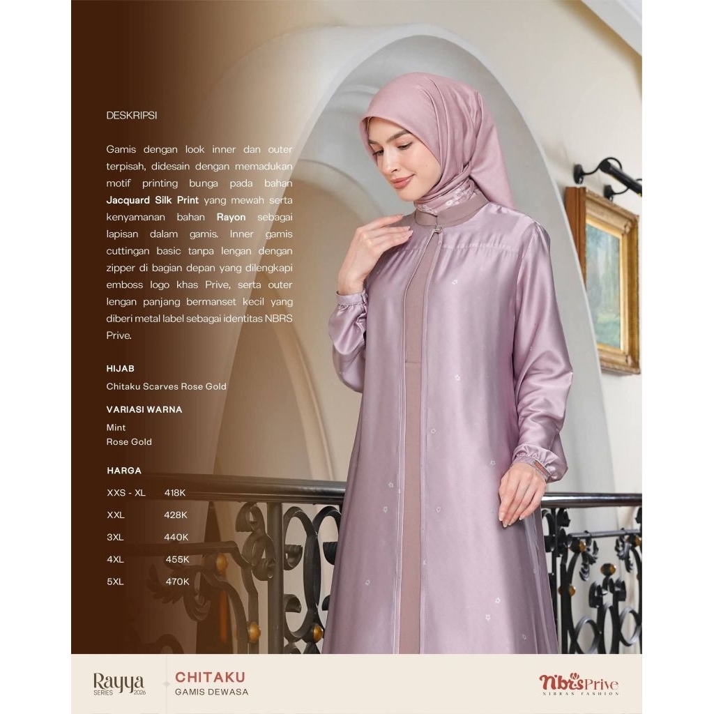 CHITAKU GAMIS ROSE GOLD..