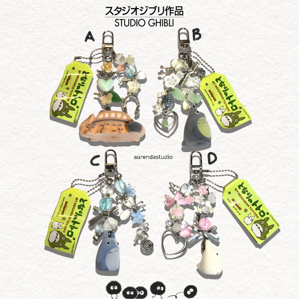 (aurendastudio) ghibli bagcharm| ghibli keychain| ghibli stuff| gantungan ghibli| aesthetic ghibli