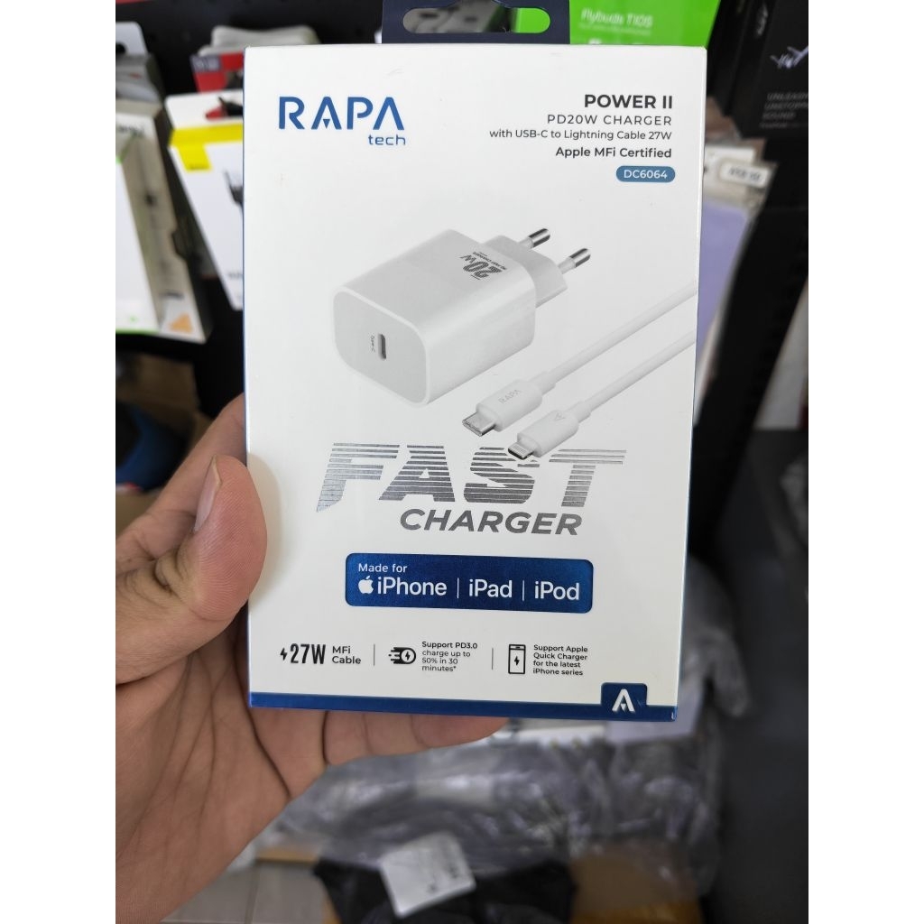 RAPA CHARGER KHUSUS IPHONE IPAD FAST CHARGER