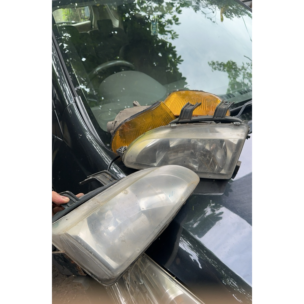 paket Headlamp sein+kap mesin+bemper depan+radiator almun baru+kondesor Civic Genio