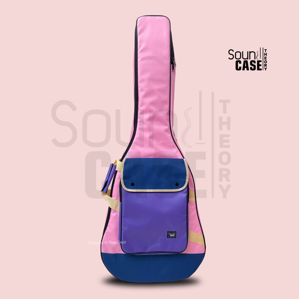 SOUNDCASE THEORY - Tas Gitar Akustik Jumbo (Softcase) Pink