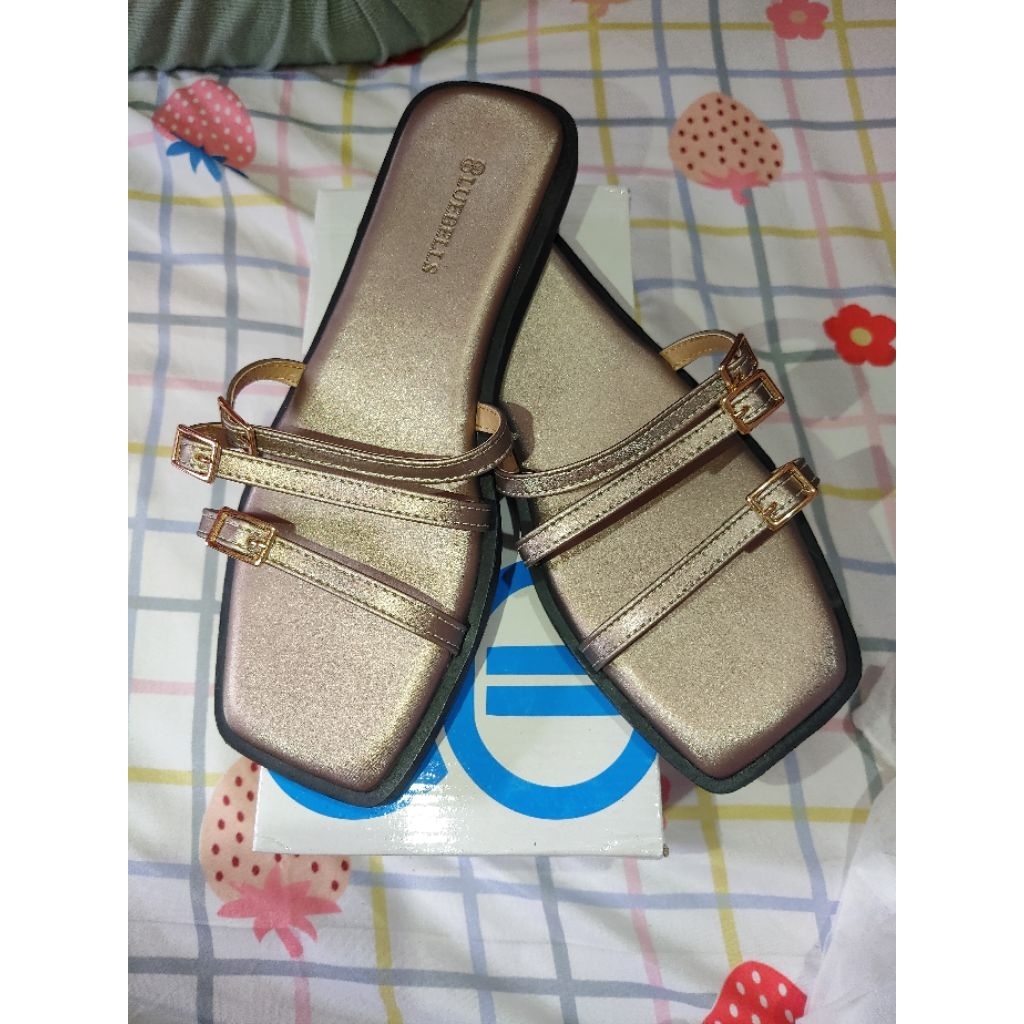 NEW sandal tali teplek bluebells wanita