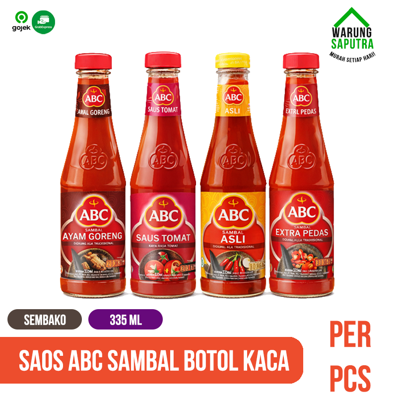 Saos Sambal ABC Botol Kaca All Varian 335 mL