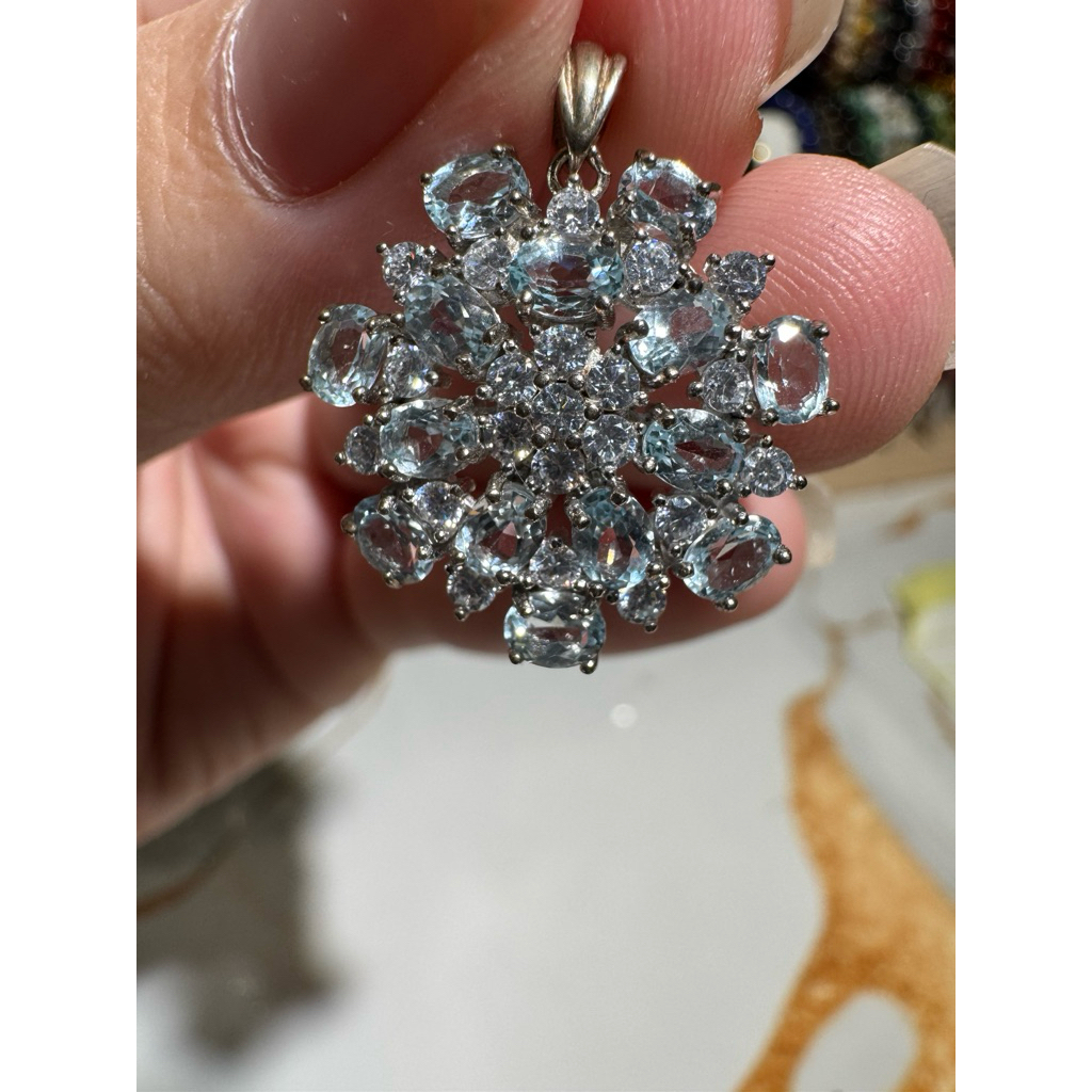 Liontin Blue Topaz S925 with certificate