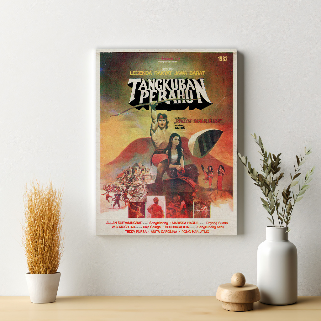 Poster Film Jadul Tangkuban Perahu 1982 Dekorasi Retro Hiasan Dinding