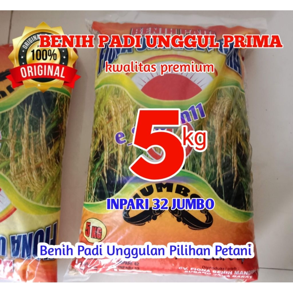 BENIH PADI INPARI 32 JUMBO | 5 kg LABEL UNGU