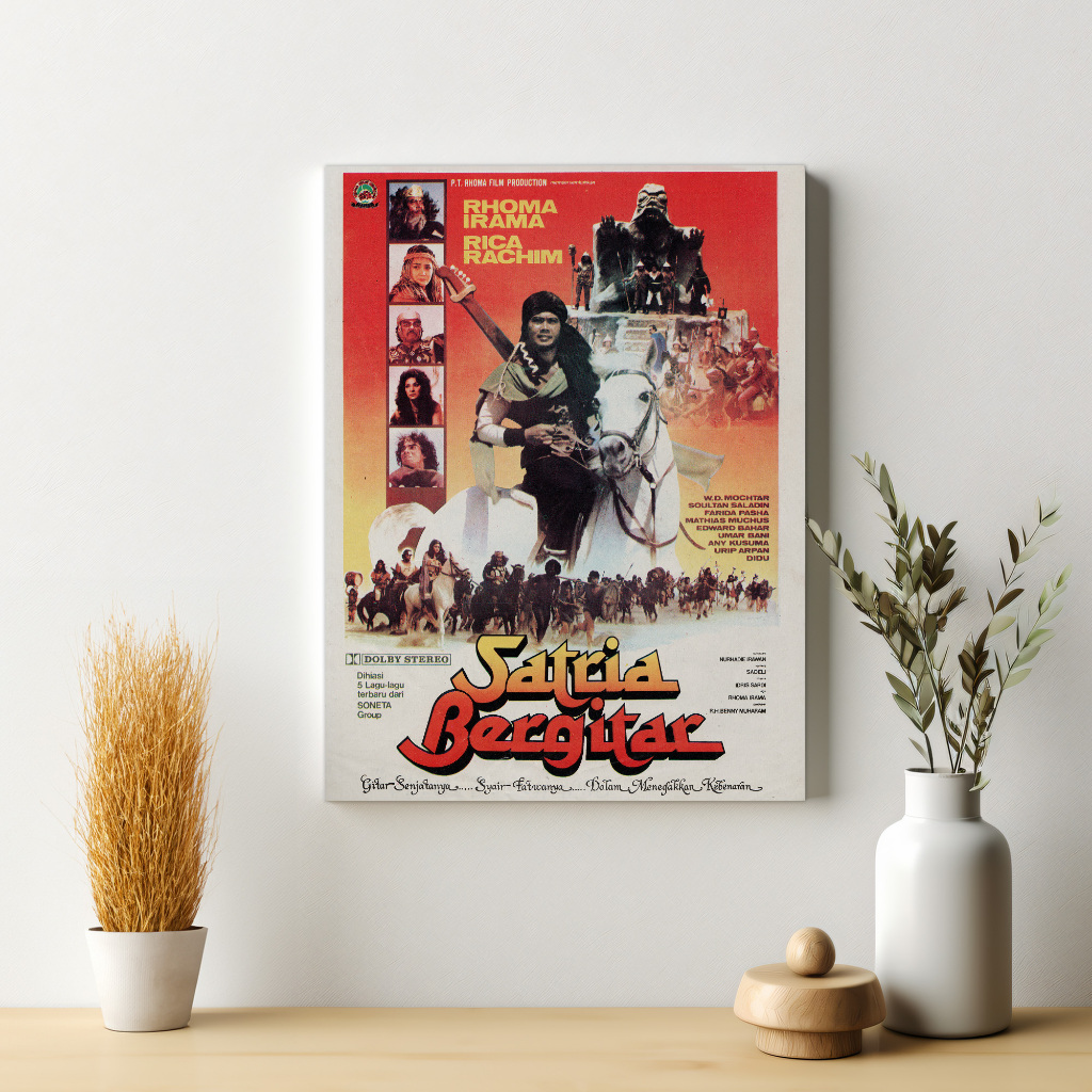 Rhoma Irama Poster Film Jadul Satri Bergitar 1984 Dekorasi Hiasan Dinding