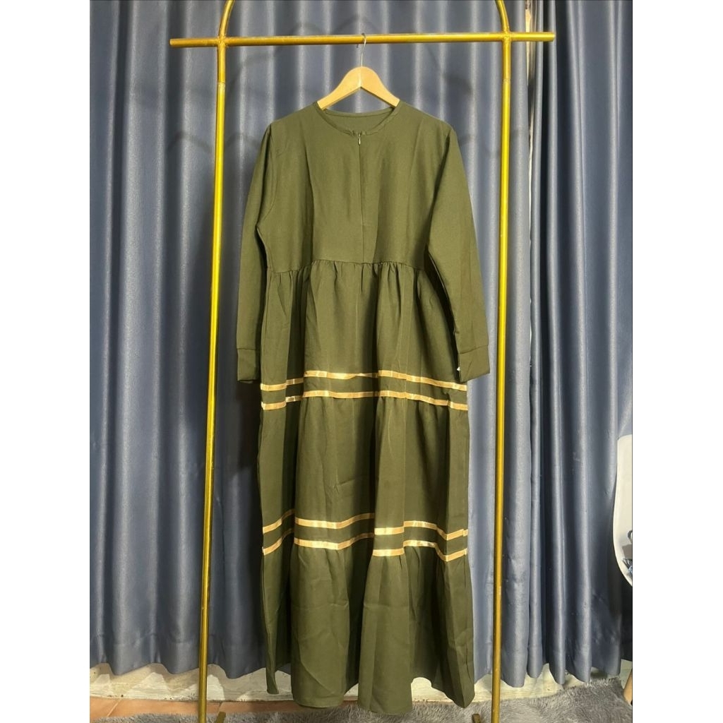 Gamis Wanita Balotelli Hijau Army