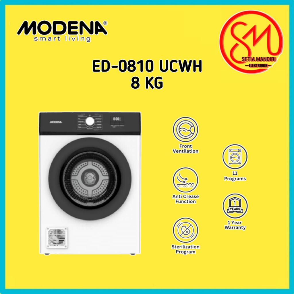 Modena ED 0810 UCWH Mesin Pengering Pakaian