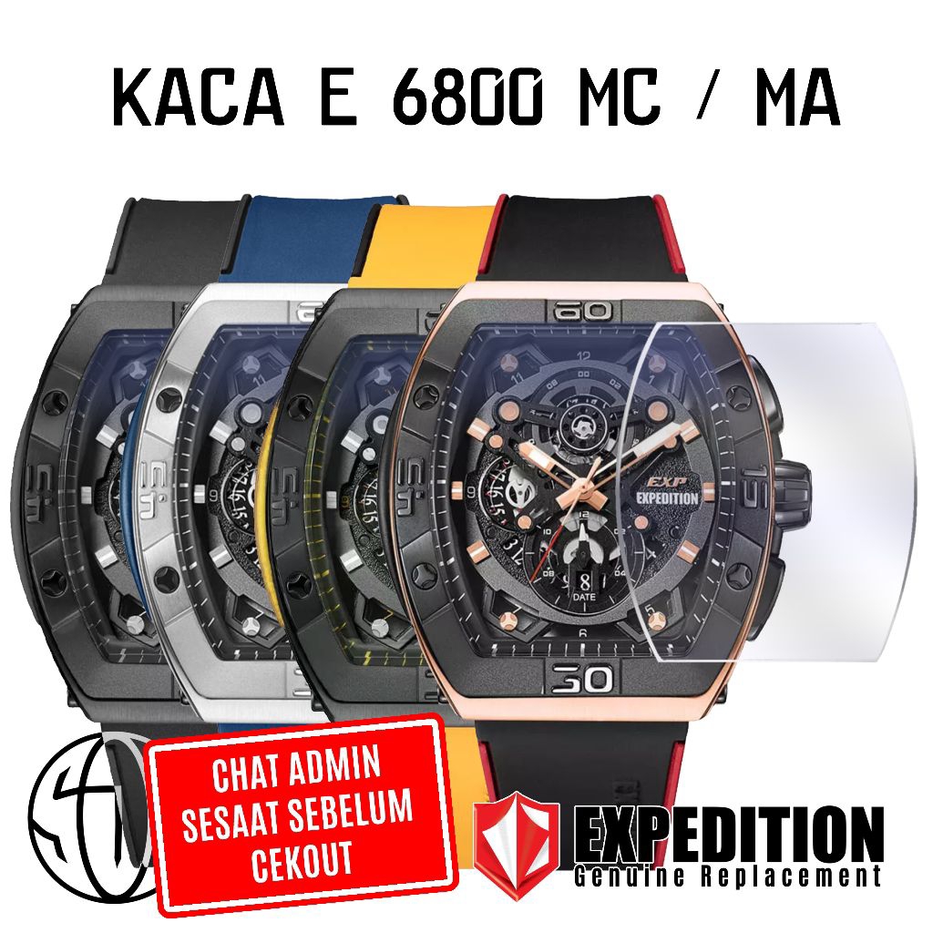 KACA JAM TANGAN E6800 EXPEDITION ORIGINAL E6800MC E6800MA E 6800 MC MA 6800MC 6800MA E6800M